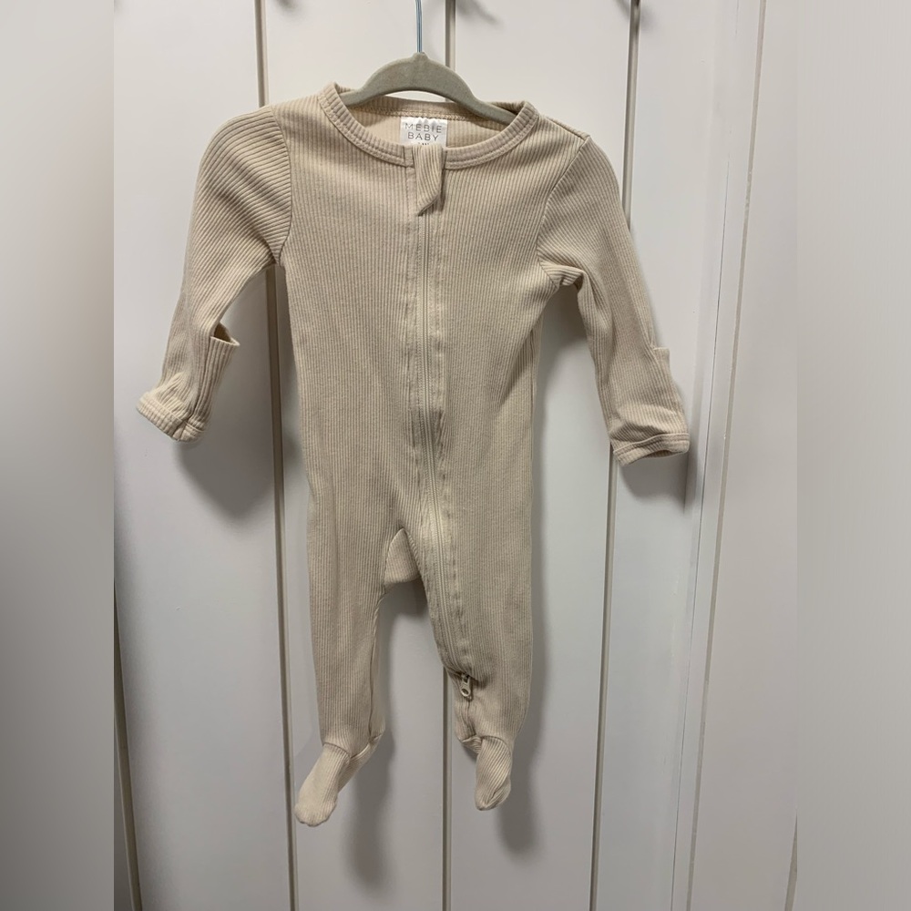 Mebie Baby Organic Footed Zipper  Baby Pajama